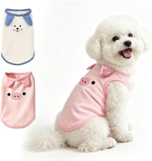2 Pack Dog T-Shirts for Small Medium Sizes
