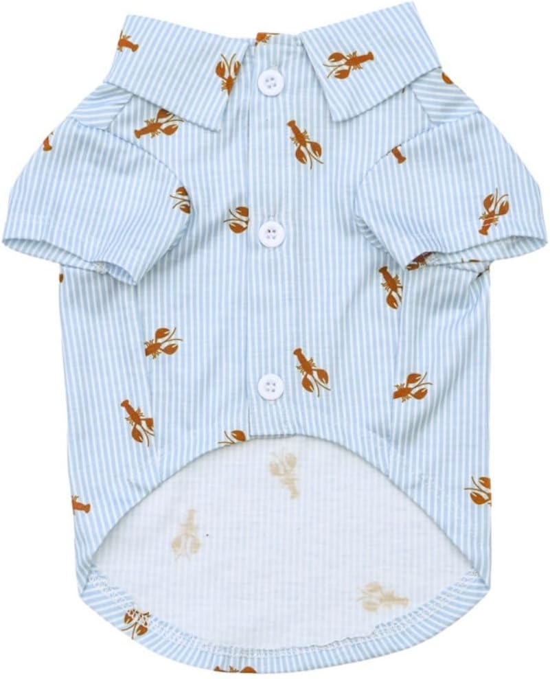 Tropical Hawaiian Beach Polo Shirt for Dogs Blue - Image 2