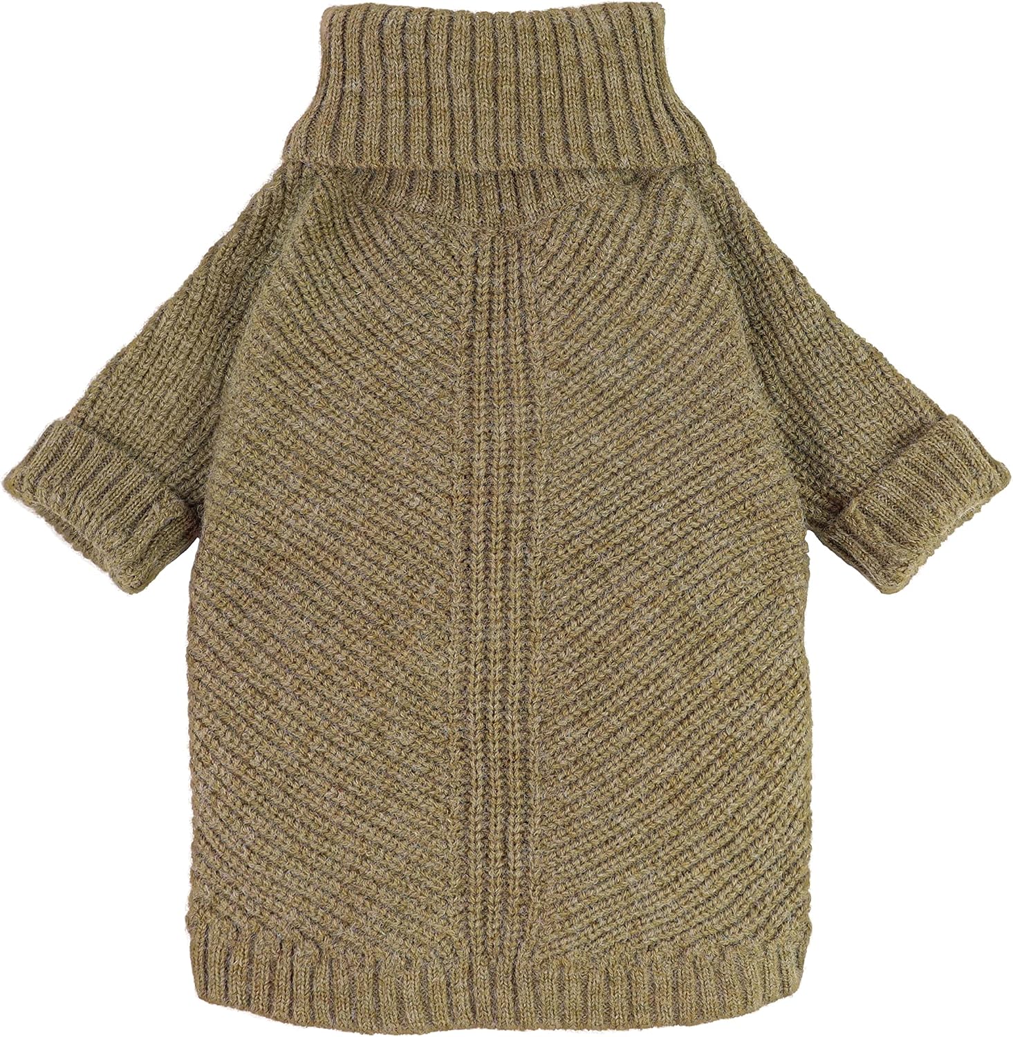 Thermal Knitted Dog Sweater Doggy Winter Coat Pet Clothes Doggie Turtleneck Jacket Puppy Outfits Cat Sweatsuit Sage Green Medium - Image 2